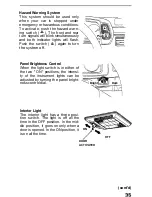 Предварительный просмотр 36 страницы Honda 1991 Prelude Owner'S Manual