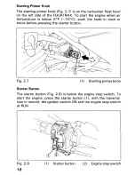 Предварительный просмотр 21 страницы Honda 1991 TRX300 Fourtrax Owner'S Manual