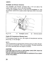 Предварительный просмотр 25 страницы Honda 1991 TRX300 Fourtrax Owner'S Manual