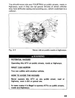 Предварительный просмотр 54 страницы Honda 1991 TRX300 Fourtrax Owner'S Manual