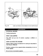 Предварительный просмотр 68 страницы Honda 1991 TRX300 Fourtrax Owner'S Manual