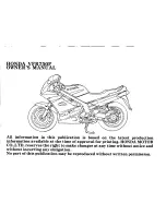 Предварительный просмотр 5 страницы Honda 1991 VFR750F Owner'S Manual