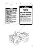 Предварительный просмотр 13 страницы Honda 1992 TRX300FW Fourtrax 300 4x4 Owner'S Manual