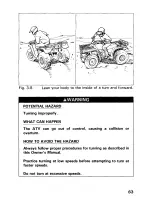 Предварительный просмотр 69 страницы Honda 1992 TRX300FW Fourtrax 300 4x4 Owner'S Manual