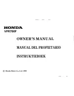 Предварительный просмотр 3 страницы Honda 1992 VFR750F Owner'S Manual