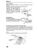 Предварительный просмотр 48 страницы Honda 1993 Accord Coupe Owner'S Manual