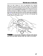 Предварительный просмотр 47 страницы Honda 1993 Accord Wagon Online Reference Owner'S Manual