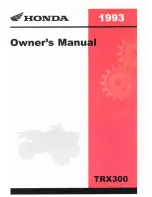 Предварительный просмотр 1 страницы Honda 1993 TRX300 FW Owner'S Manual