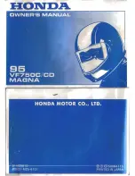 Предварительный просмотр 1 страницы Honda 1995 VF750C Magna Owner'S Manual