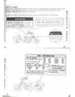 Предварительный просмотр 9 страницы Honda 1995 VF750C Magna Owner'S Manual