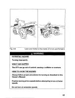 Предварительный просмотр 66 страницы Honda 1996 TRX400 Owner'S Manual