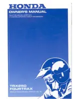 Honda 1997 Fourtrax TRX250 Owner'S Manual preview