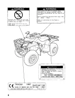 Preview for 14 page of Honda 1997 Fourtrax TRX250 Owner'S Manual