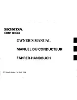 Предварительный просмотр 3 страницы Honda 1998 CBR1100XX Owner'S Manual