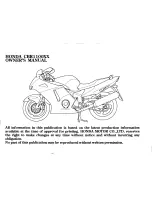 Предварительный просмотр 5 страницы Honda 1998 CBR1100XX Owner'S Manual