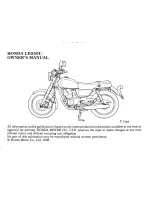 Preview for 3 page of Honda 1998 CD250U Owner'S Manual