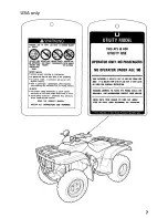 Preview for 12 page of Honda 1998 TRX250 Owner'S Manual