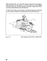 Предварительный просмотр 71 страницы Honda 1998 TRX250 Owner'S Manual