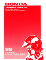 Предварительный просмотр 1 страницы Honda 1998 TRX300 Fourtrax 300 Owner'S Manual