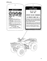 Предварительный просмотр 13 страницы Honda 1998 TRX300 Fourtrax 300 Owner'S Manual