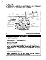 Предварительный просмотр 54 страницы Honda 1998 TRX300 Fourtrax 300 Owner'S Manual