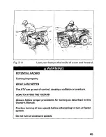 Предварительный просмотр 71 страницы Honda 1999 TRX300 FourTrax 300 Owner'S Manual