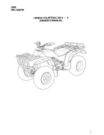 Предварительный просмотр 3 страницы Honda 1999 TRX300FW Owner'S Manual