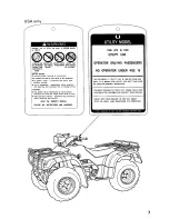 Предварительный просмотр 13 страницы Honda 1999 TRX400FW Fourtrax Foreman 400 Owner'S Manual