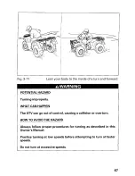 Предварительный просмотр 73 страницы Honda 1999 TRX400FW Fourtrax Foreman 400 Owner'S Manual