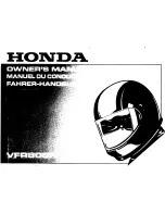 Honda 1999 VFR800FI Owner'S Manual preview