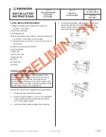 Предварительный просмотр 1 страницы Honda 2-DOOR DX Installation Instructions Manual