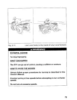 Предварительный просмотр 77 страницы Honda 2000 Fourtrax 350 4x4 Owner'S Manual