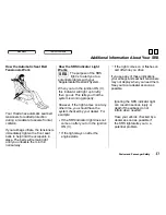 Предварительный просмотр 38 страницы Honda 2000 S2000 Owner'S Manual