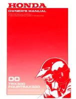 Honda 2000 TRX300 Fourtrax 300 Owner'S Manual preview