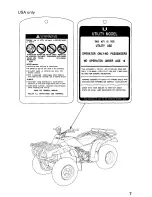 Предварительный просмотр 13 страницы Honda 2000 TRX300 Fourtrax 300 Owner'S Manual