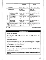 Preview for 147 page of Honda 2000 TRX350TE FourTrax 350 ES Owner'S Manual