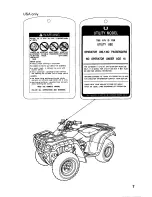 Предварительный просмотр 13 страницы Honda 2001 FourTrax 350 TRX350TM Owner'S Manual