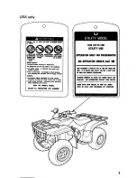 Предварительный просмотр 11 страницы Honda 2001 TRX 250 Fourtrax Recon Owner'S Manual