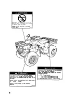 Предварительный просмотр 12 страницы Honda 2001 TRX 250 Fourtrax Recon Owner'S Manual