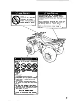 Предварительный просмотр 13 страницы Honda 2001 TRX 250 Fourtrax Recon Owner'S Manual