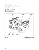 Предварительный просмотр 16 страницы Honda 2001 TRX 250 Fourtrax Recon Owner'S Manual