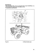 Предварительный просмотр 21 страницы Honda 2001 TRX 250 Fourtrax Recon Owner'S Manual