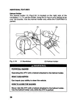 Предварительный просмотр 32 страницы Honda 2001 TRX 250 Fourtrax Recon Owner'S Manual