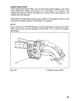 Предварительный просмотр 21 страницы Honda 2001 TRX 350FE Fourtrax 350 4x4 ES Owner'S Manual