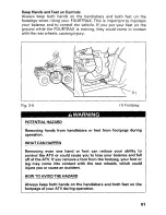 Предварительный просмотр 67 страницы Honda 2001 TRX 350FE Fourtrax 350 4x4 ES Owner'S Manual