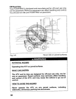 Предварительный просмотр 62 страницы Honda 2001 TRX 450ES Fourtrax Foreman Owner'S Manual