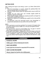 Предварительный просмотр 75 страницы Honda 2001 TRX 450ES Fourtrax Foreman Owner'S Manual