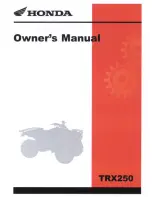 Honda 2001 TRX250TM Owner'S Manual preview