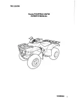 Preview for 2 page of Honda 2001 TRX250TM Owner'S Manual