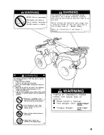 Preview for 14 page of Honda 2001 TRX250TM Owner'S Manual